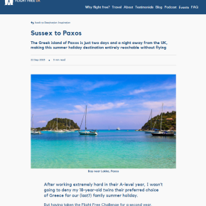 Flight Free article: Train travel from the UK to Greece