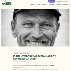 UTMB Sustainability interview for The Green Runners