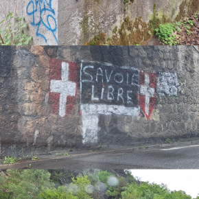 Political Graffiti in Chamonix Political Graffiti in Chamonix
